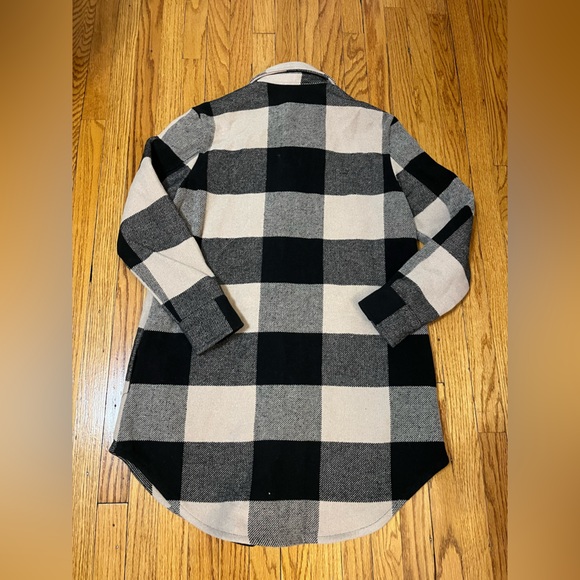 Women's Steve Madden Long Plaid Utility Jacket- Size Small- Pre-owned - Picture 4 of 4